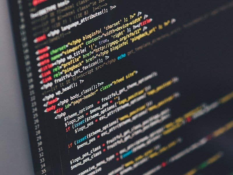 Web development code on a browser inspector